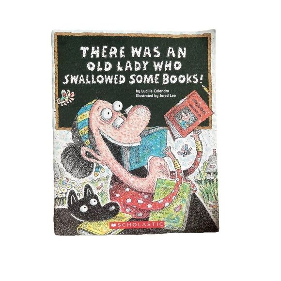 There Was an Old Lady Who Swallowed Some Books by Colandro, Lucille Like New - Picture 1 of 2